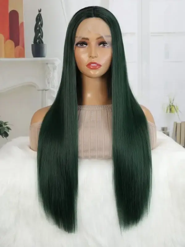Bone straight emerald green 80% human hair 30"/400grams/closure