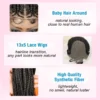 26 inch braided wig synthetic 13x5 frontal wig