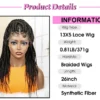 26 inch braided wig synthetic 13x5 frontal wig