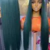 Bone straight emerald green 80% human hair 30"/400grams/closure