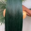 Bone straight emerald green 80% human hair 30"/400grams/closure