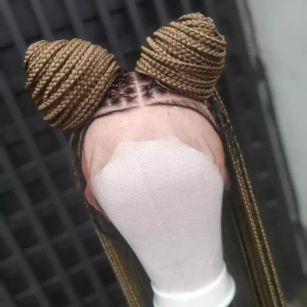 Knotless braided wig for black women handmade 13*6 lace front glueless