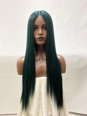 Bone straight emerald green 80% human hair 30"/400grams/closure
