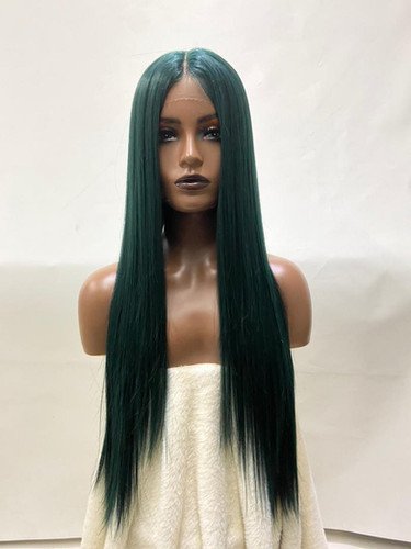 Bone straight emerald green 80% human hair 30"/400grams/closure